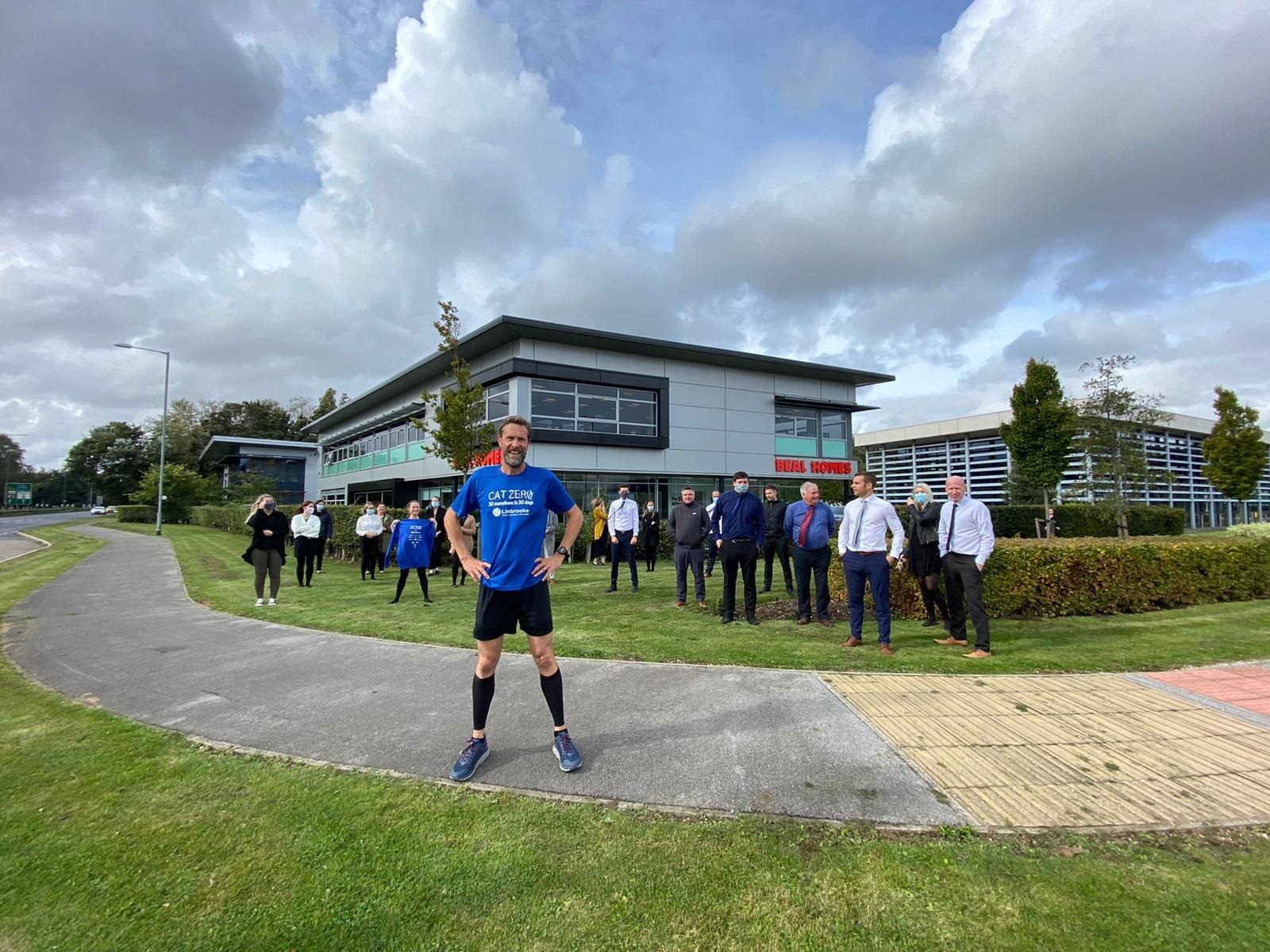 CatZero’s Director of Sailing, Danny Watson visits Beal Homes HQ during his “30in30 Challenge”