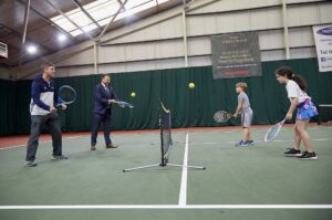 A training session at Goole Tennis Centre