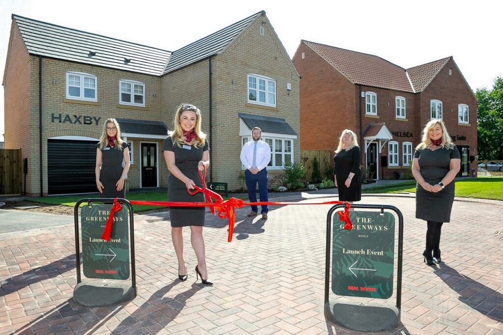 The Beal team cuts the ribbon to open the new show homes at Goole