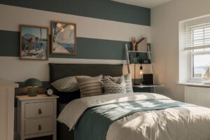A bedroom with natural light