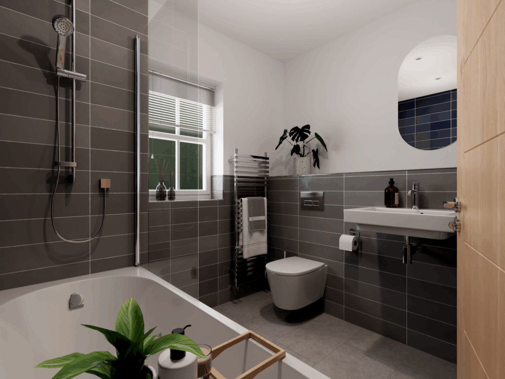 Bathroom area of a Beal home