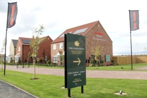 The greenway build site with new houses